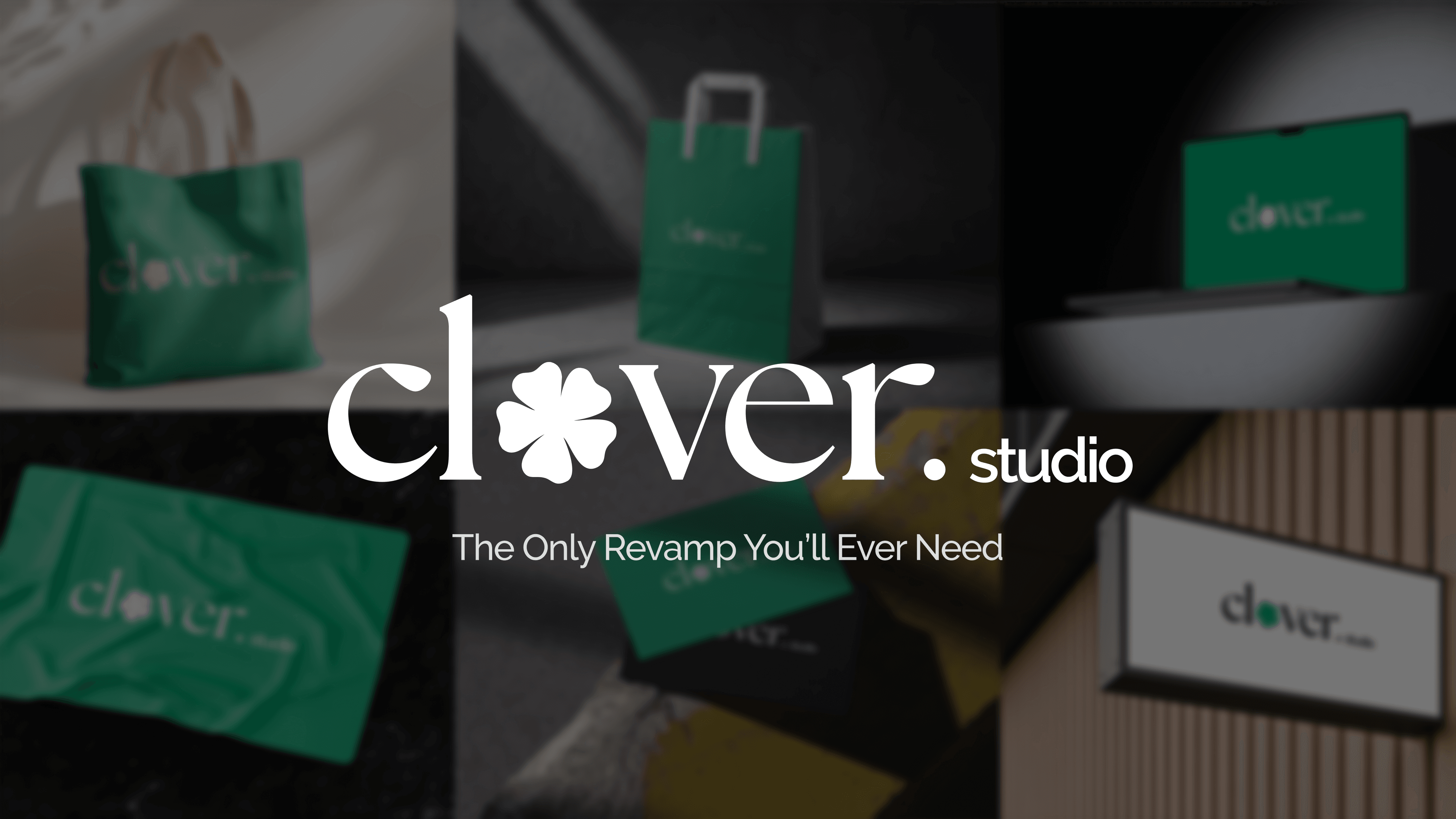 Clover Studio portfolio end frame — desktop